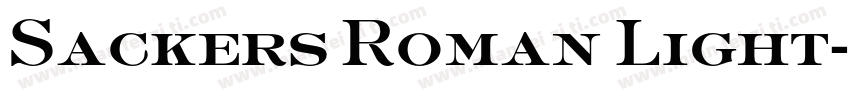 Sackers Roman Light字体转换